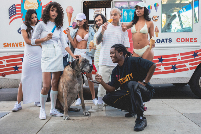 ����� ����� � ��������� A$AP Rocky � Guess
